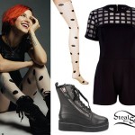 Hayley Williams: Caged Romper, Spot Tights