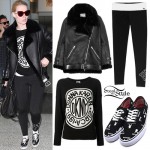 Iggy Azalea: Fur-Lined Biker Jacket, Playboy Shoes