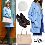 Taylor Swift: Blue Coat, Bow Pumps