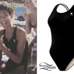 Willow Smith: Black One Piece Swimsuit