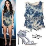 Charli XCX: Bleached Denim Top & Shorts