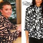 Ella Henderson: Letter Print Button-Up