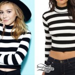 G Hannelius: Black & White Stripe Sweater