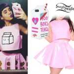 Melanie Martinez: Pink Vinyl Top & Skirt