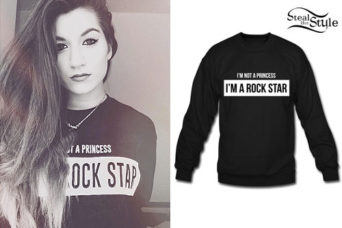 Parisa Tarjomani: Black 'Rock Star' Sweatshirt