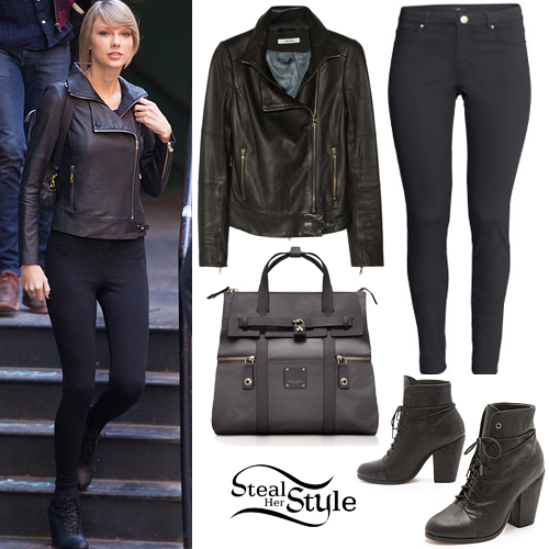 taylor swift wearing leather pants 