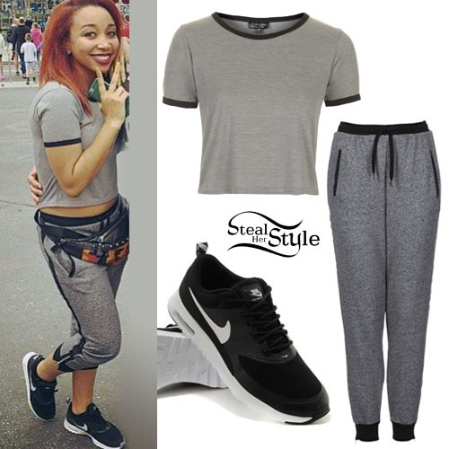 Zonnique Pullins: Heather Gray T-Shirt & Joggers