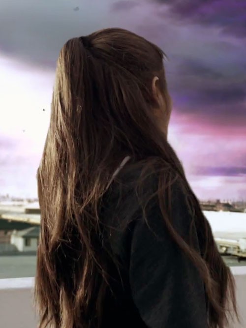 Ariana Grande Straight Dark Brown Half Up Half Down Hairstyle
