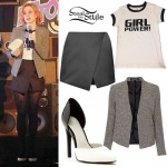 Hayley Williams: Tweed Blazer, 'Girl Power' Tee