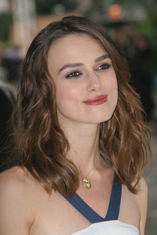 Keira Knightley Wavy Medium Brown Loose Waves Hairstyle 