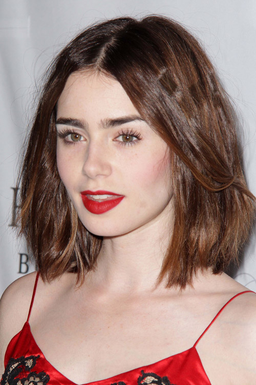Free download  Lily Collins Hairstyle Short hair Actor Pixie cut lily  collins transparent background PNG clipart  HiClipart