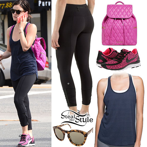 Lucy Hale arriving at a gym in Los Angeles, February 11th, 2015 - photo: lucyhalefrance