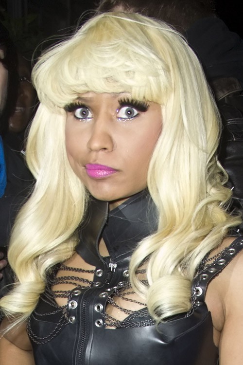 Nicki Minaj Wavy Platinum Blonde Barrel Curls, Straight 