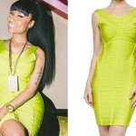 Nicki Minaj: Neon Green Bandage Dress