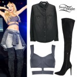 Pia Mia Perez: Cutout Top, Thigh-High Boots