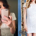 Sydney Sierota: White Sequin Stripe Dress