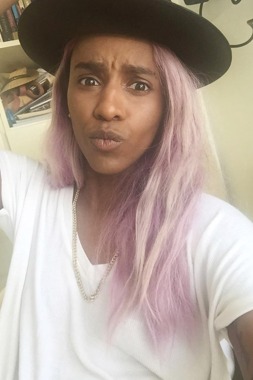 Angel Haze Straight Pink Uneven Color Hairstyle  Steal 