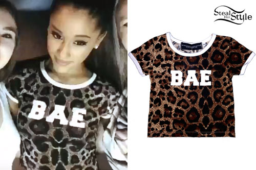Ariana Grande: 'Bae' Leopard Print Tee
