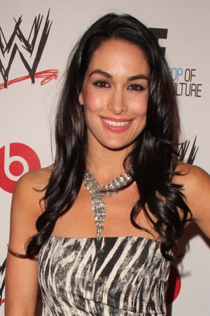 Brie Bella Wavy Black Barrel Curls Hairstyle | Steal Her Style