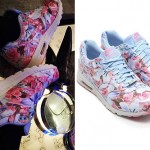 Ellie Goulding: Blue & Pink Floral Sneakers