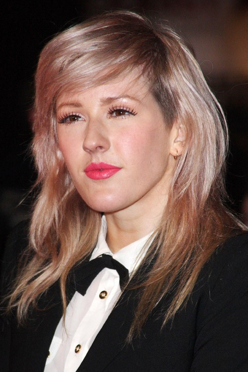 Ellie Goulding looks so different with dark hair and bangs