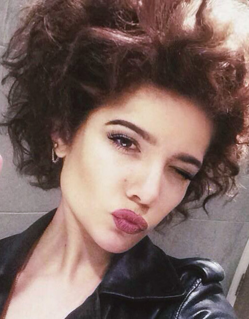 Halsey Teased Medium Brown Afro Hairstyle | Steal Her Style