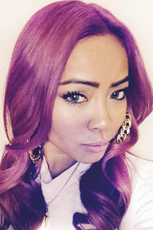 Honey Cocaine Wavy Purple Barrel Curls Hairstyle | Steal Her Style