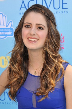 Laura Marano Wavy Medium Brown All-Over Highlights, Mini Braids ...