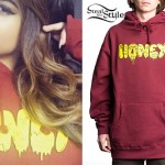 Becky G: Burgundy "Honey" Hoodie