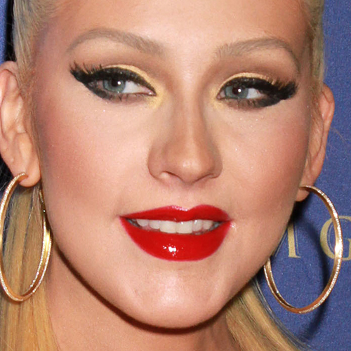 Christina Aguilera Makeup: Black Eyeshadow, Brown Eyeshadow, Orange ...