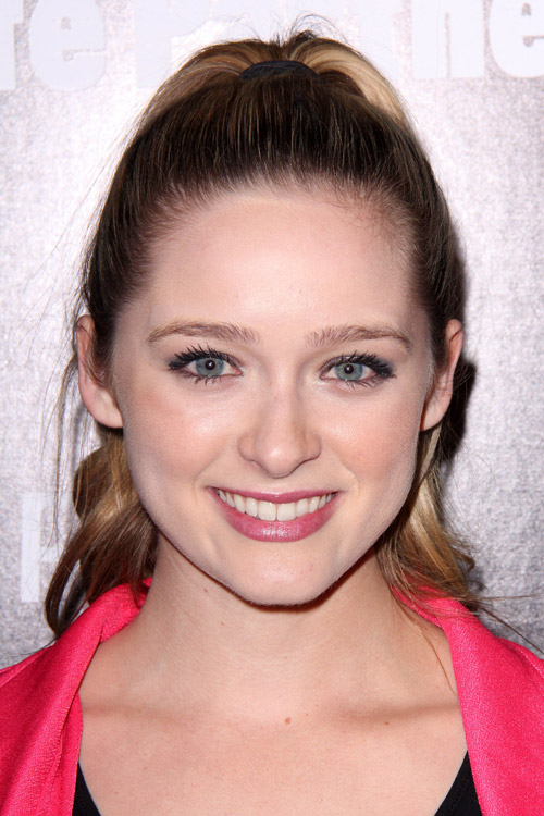 Greer Grammer Wavy Medium Brown High Ponytail, Ponytail Hairstyle ...