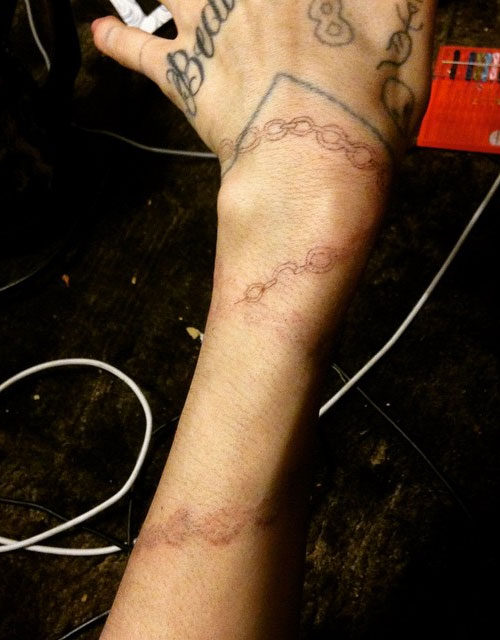 Grimes Chains Forearm, Wrist Tattoo | Steal Her Style