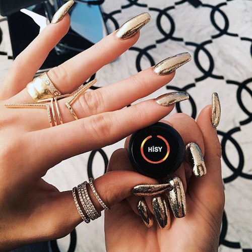 Kylie Jenner Pewter Silver Nails Steal Her Style