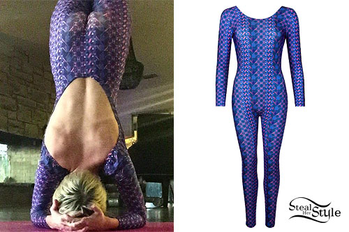 Miley Cyrus: Printed Catsuit