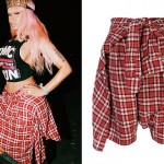 Nicki Minaj: Red Plaid Shorts