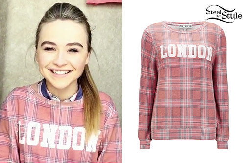 Sabrina Carpenter: London Plaid Sweatshirt