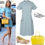 Taylor Swift: Pastel Blue Dress Outfit