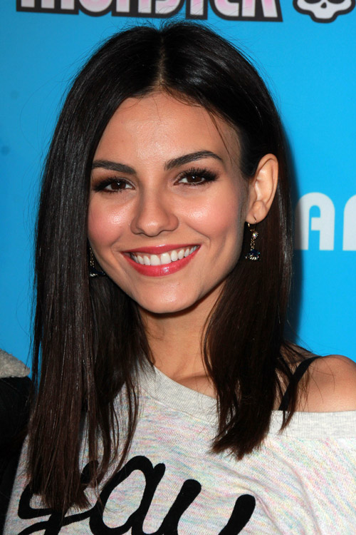 Victoria Justice Straight Black Flat-Ironed Hairstyle | Steal Her Style