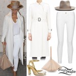 Beyoncé: Trench Coat, White Jeans
