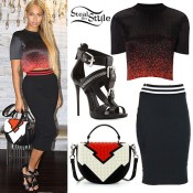 » Beyoncé: Ombre Top, Colorblock Bag