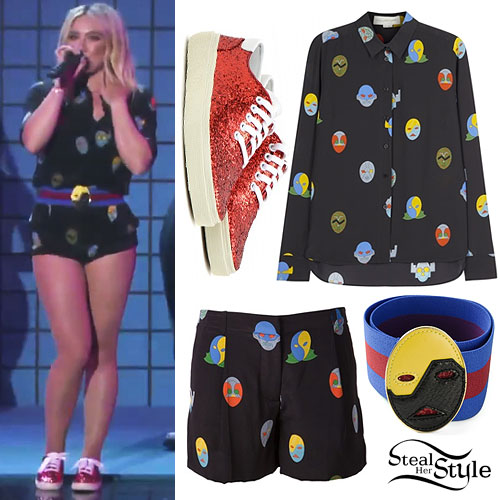 Hilary Duff: Mask Print Outfit