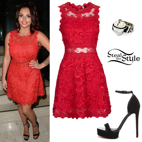 red lace dress outfit
