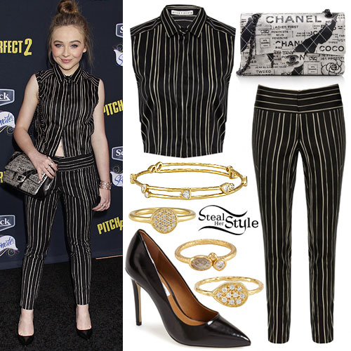 Sabrina Carpenter: Striped Top & Pants