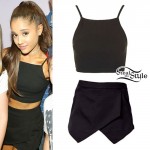 Ariana Grande: Crop Top, Wrap Skort