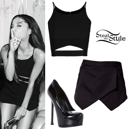 CHANEL IDENTIFICATION ICONIC CROP TOP CC BLACK CROPPED ARIANA GRANDE Sz S