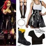 Ash Costello: Vinyl Suspender Skirt