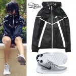 Becky G: Black Windbreaker Jacket