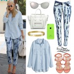 Iggy Azalea: Tie Dye Skinny Jeans