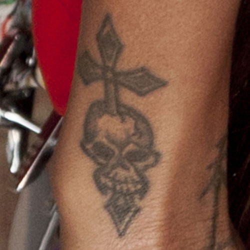 Temporary Tattoo Black Cross Skull Fake Body Art Sticker Waterproof Mens  Ladies  eBay