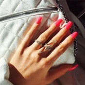 Kylie Jenner Nude Studs Nails | Steal Her Style